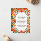 Mohn Hochzeit Mitteilungskarte (Vorderseite/Rückseite Beispiel)