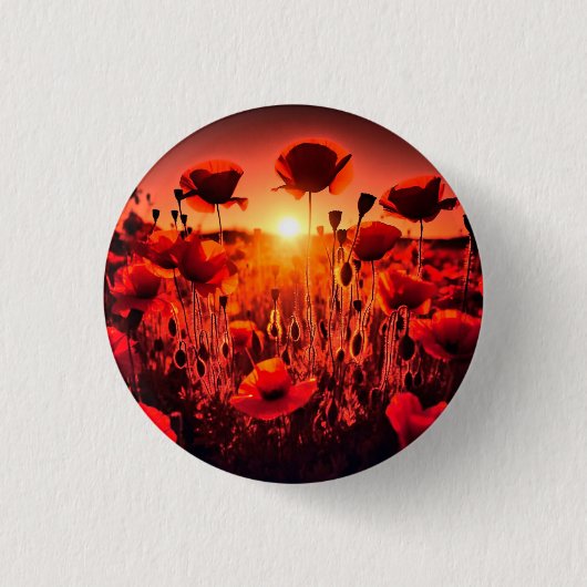 Mohn im Gegenlicht Button (Vorderseite)