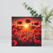 Mohn im Gegenlicht Karte (Stehend Vorderseite)