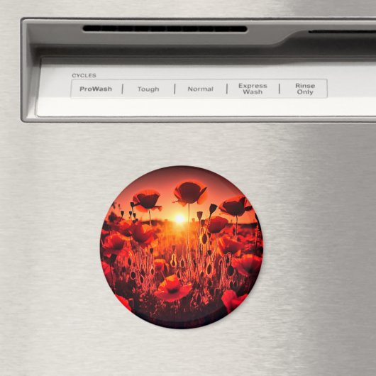 Mohn im Gegenlicht Magnet (In Situ (Geschirrspüler))