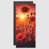 Mohn im Gegenlicht Magnetkarte (Vorne/Hinten)