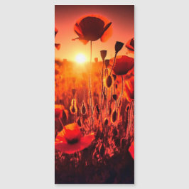 Mohn im Gegenlicht Magnetkarte