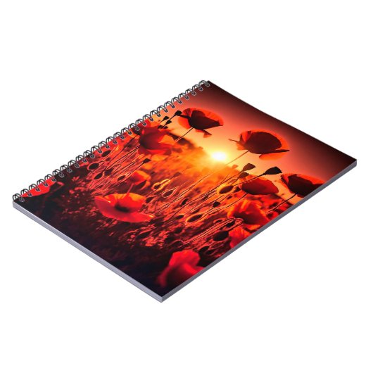 Mohn im Gegenlicht Notizblock (Linke Seite)