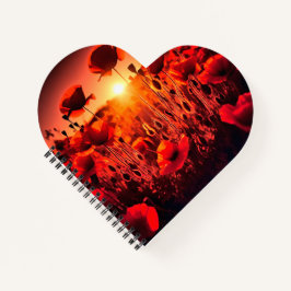 Mohn im Gegenlicht Notizblock