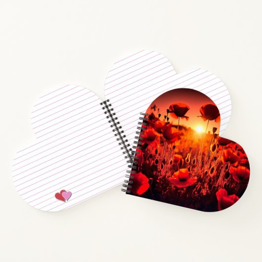 Mohn im Gegenlicht Notizblock (Innenseite)