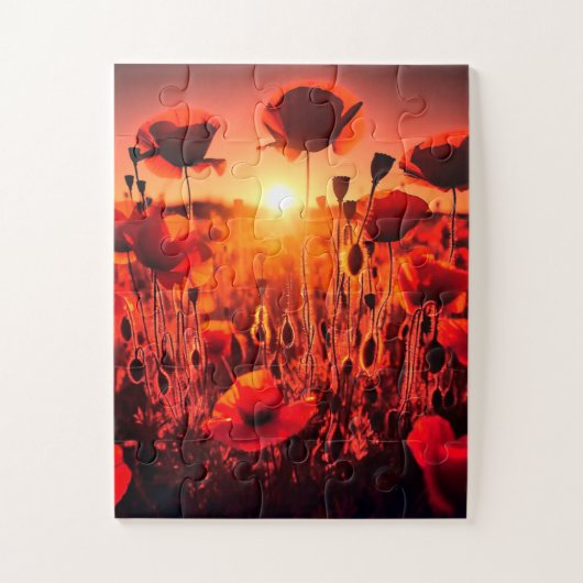 Mohn im Gegenlicht Puzzle (Vertikal)