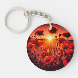  Mohn im Gegenlicht Schlüsselanhänger