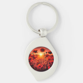  Mohn im Gegenlicht Schlüsselanhänger