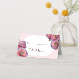 Mohn in Bloom | Eleganter Blumentisch Platzkarte