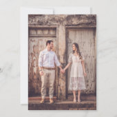 Mohn in Bloom | Hochzeit mit elegantem Foto Einladung (Rückseite)