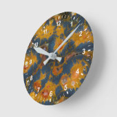 Mohn-Jasper Runde Wanduhr (Winkel)