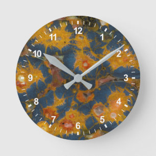 Mohn-Jasper Runde Wanduhr
