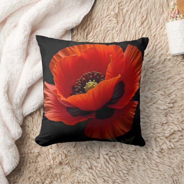 Mohn Kissen (Decke)