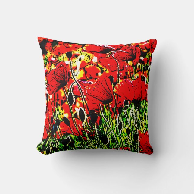 Mohn Kissen (Vorderseite)