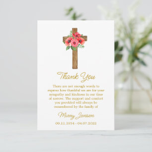 Mohn-Kreuz-Mitgefühl-Dankeschön-Karte Dankeskarte