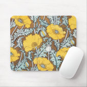 Mohn Kunst Illustration Blumenmuster Mousepad (Mit Mouse)