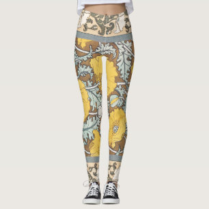 Mohn Kunst Illustration gelbe Blume Leggings