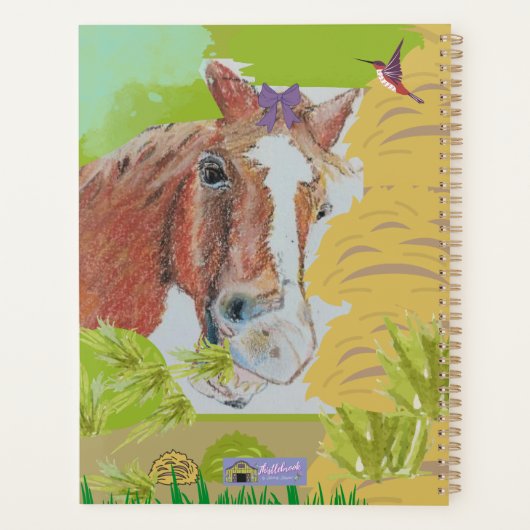 Mohn lächelt bunt, Pferd lächelt Planer (Rückseite)