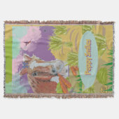 Mohn lächelt lustige Farben Decke (Vorderseite)