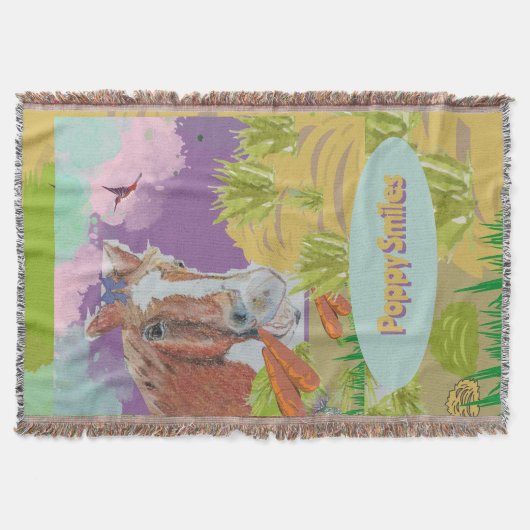 Mohn lächelt lustige Farben Decke (Vorderseite)