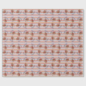 Mohn lächelt Streifen Geschenkpapier (Flach)