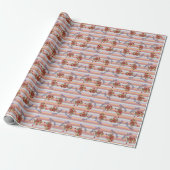 Mohn lächelt Streifen Geschenkpapier (Ungerollt)