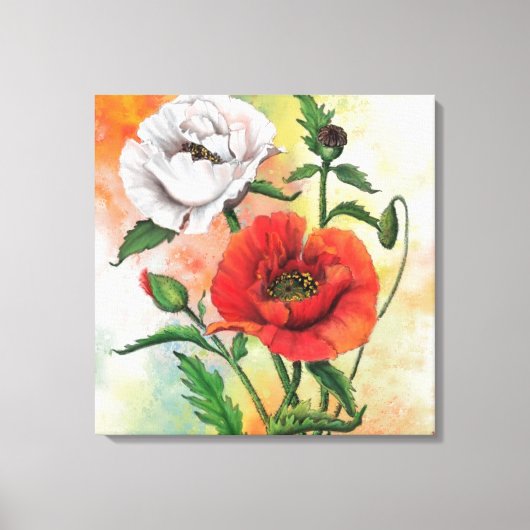 Mohn Leinwanddruck (Vorderseite)