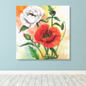 Mohn Leinwanddruck (Insitu (Holzboden))
