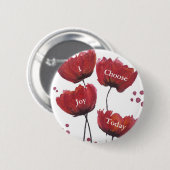 Mohn-Liebesknopf Button (Vorne & Hinten)