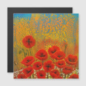 Mohn-Magnetkarte Magnetkarte (Vorne/Hinten)