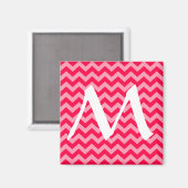 Mohn marokkanische Moods Chevrons Magnet (Vorderseite/Rückseite)