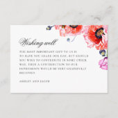 Mohn mit Aquarellfarbe. Hochzeit mit Roter Blüte w Begleitkarte (Vorderseite)