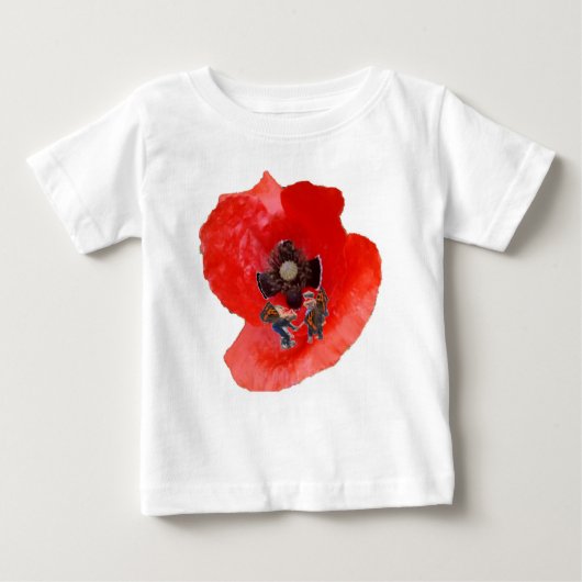 Mohn mit Kindern von KABFA-Designs Baby T-shirt (Vorderseite)