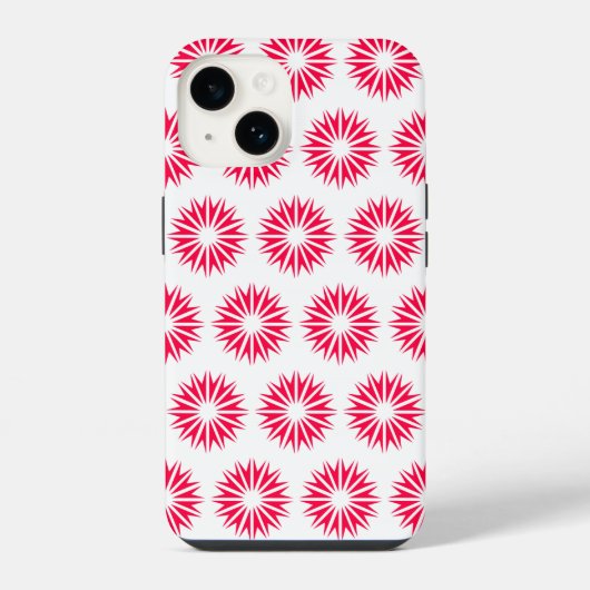 Mohn Moderne Sonnenstrahlen iPhone Hülle (Rückseite)