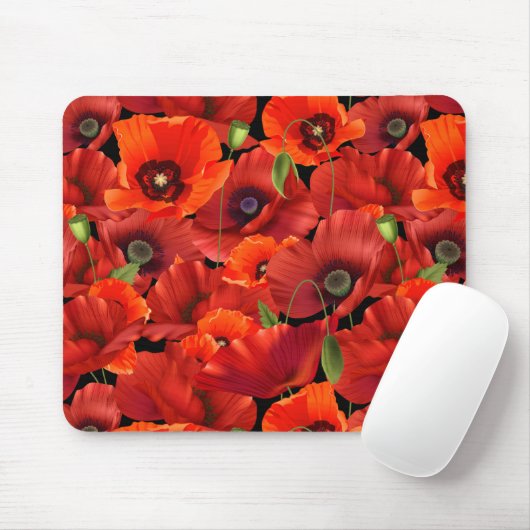 Mohn Mousepad (Mit Mouse)