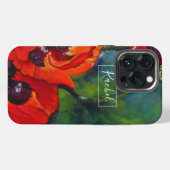 Mohn Name Florale Kunst iPhone Hülle (Rückseite (Horizontal))