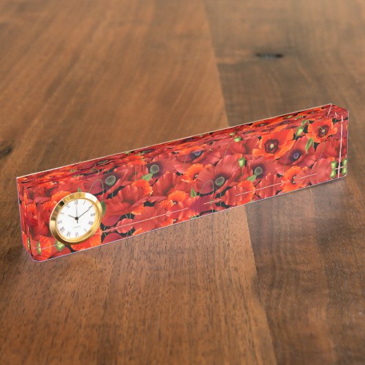 Mohn Namensplakette (Seite)