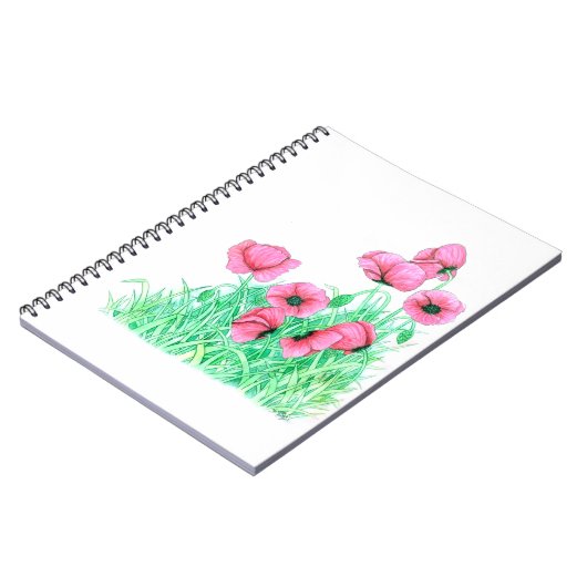 Mohn Notizblock (Linke Seite)