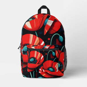 Mohn Papaver Blumen Bedruckter Rucksack