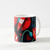 Mohn Papaver Blumen Kaffeetasse (VorderseiteRechts)
