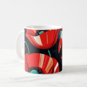 Mohn Papaver Blumen Kaffeetasse (Vorderseite Links)