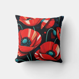 Mohn Papaver Blumen Kissen