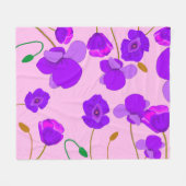 Mohn (Papaver somniferum) Lilac Fleecedecke (Vorderseite (Horizontal))