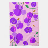 Mohn (Papaver somniferum) Lilac Geschirrtuch (Vertikal)