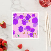 Mohn (Papaver somniferum) Lilac-Party Serviette (Beispiel)