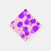 Mohn (Papaver somniferum) Lilac-Party Serviette (Ecke)