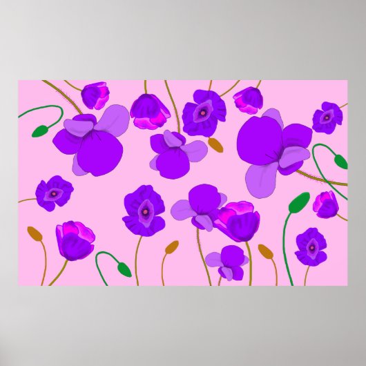 Mohn (Papaver somniferum) Lilac Poster (Vorne)
