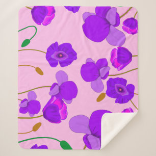 Mohn (Papaver somniferum) Lilac Sherpadecke