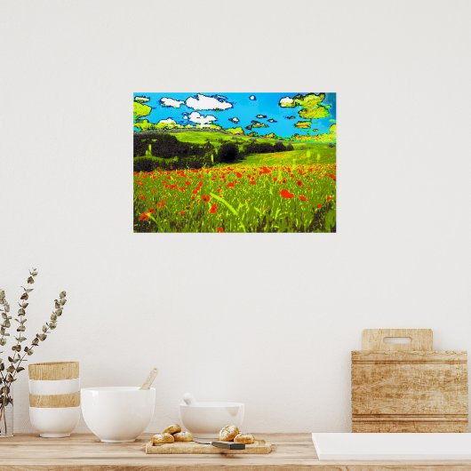 Mohn Poster (Küche)