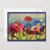 Mohn Postkarte (Vorne/Hinten)